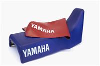 Yamaha seat cover - blue with red.