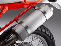 Moorespeed BMW GS muffler.